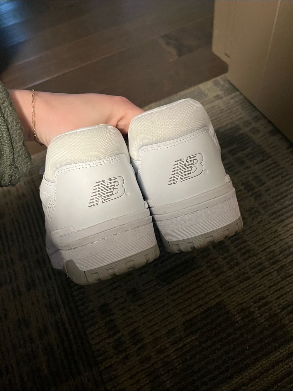 New Balance 550 Men's White/White Shoes - Picture 3 of 4